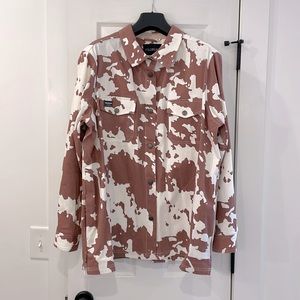 XXL Wildfang Cow Print Shacket
